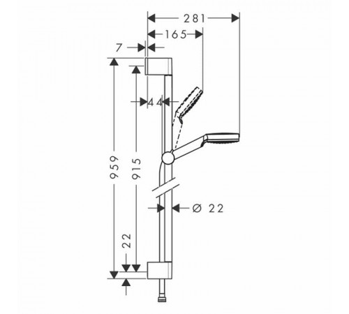 Душевой гарнитур Hansgrohe Crometta 26536400 Хром