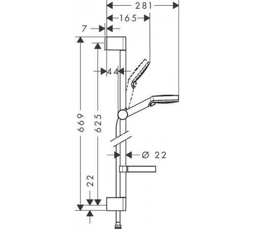 Душевой гарнитур Hansgrohe Crometta 26553400 Хром