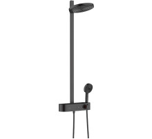 Душевая система Hansgrohe Pulsify S Showerpipe 260 2jet 24240670 с термостатом Черная матовая