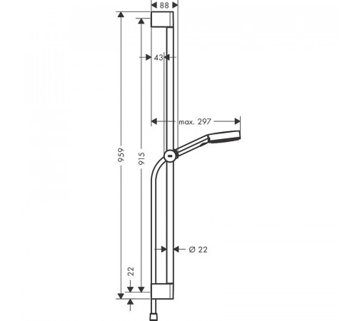 Душевой гарнитур Hansgrohe Pulsify Select Relaxation EcoSmart 24171000 Хром