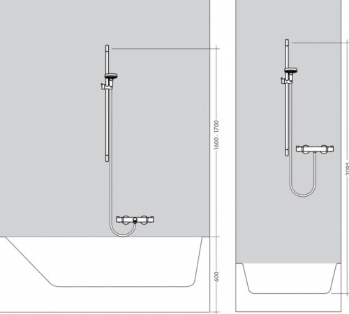 Душевая штанга Hansgrohe Unica S Puro 28631700 Белый матовый