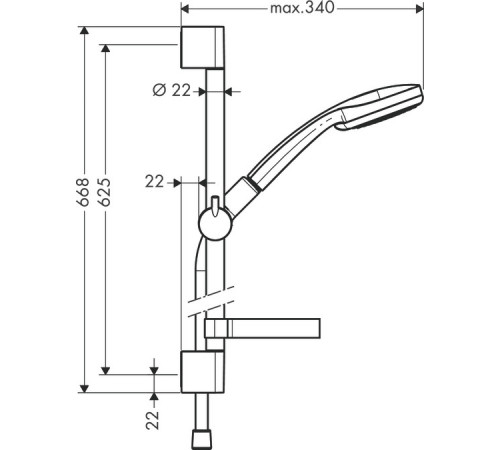 Душевой гарнитур Hansgrohe Croma 27772000 Хром