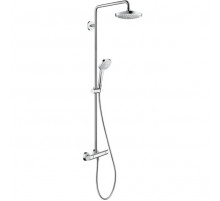 Душевая система Hansgrohe Croma Select E 27256400 с термостатом Хром Белая