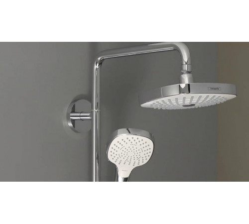 Душевая система Hansgrohe Croma Select E 27256400 с термостатом Хром Белая