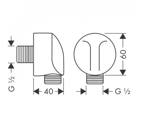 Шланговое подключение Hansgrohe Fixfit 27458000 Хром