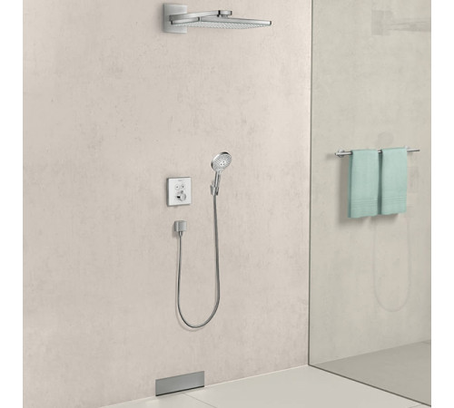 Шланговое подсоединение Hansgrohe Fixfit Square 26455990 с клапаном обратного тока Полированное золото