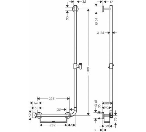 Душевая штанга Hansgrohe Unica Comfort 26404400 Хром