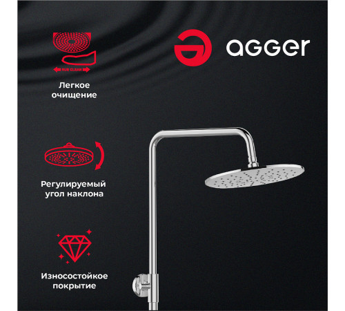 Душевая система Agger Thermo A2461100 Хром