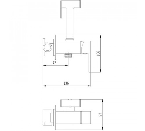 Гигиенический душ со смесителем Haiba HB5512 Хром