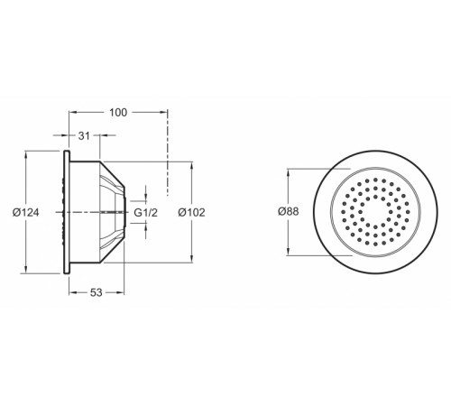 Боковая форсунка Jacob Delafon Watertile E8014-CP Хром