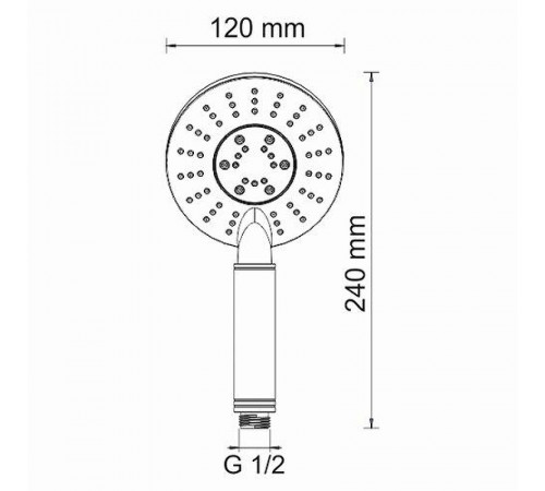 Ручной душ WasserKRAFT A058 Хром