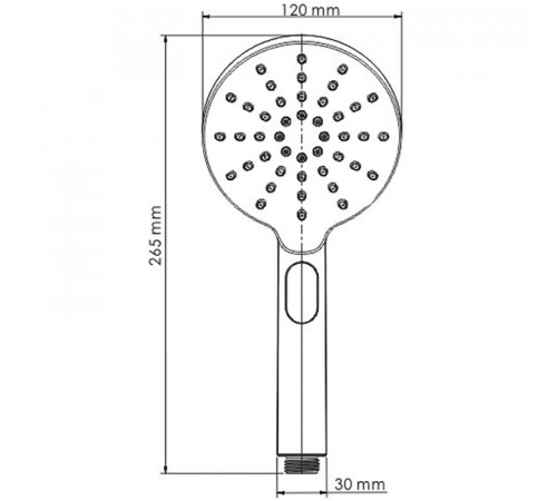 Ручной душ WasserKRAFT A127 Хром