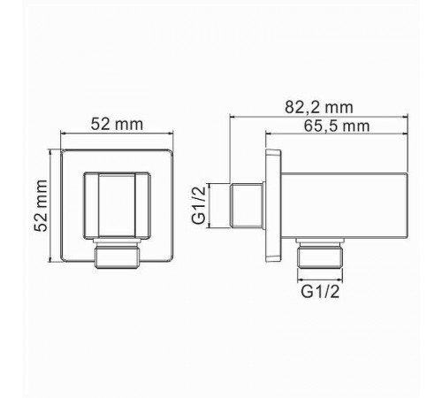 Шланговое подключение WasserKRAFT A086 Хром