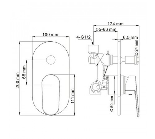 Душевая система WasserKRAFT A13028 Хром