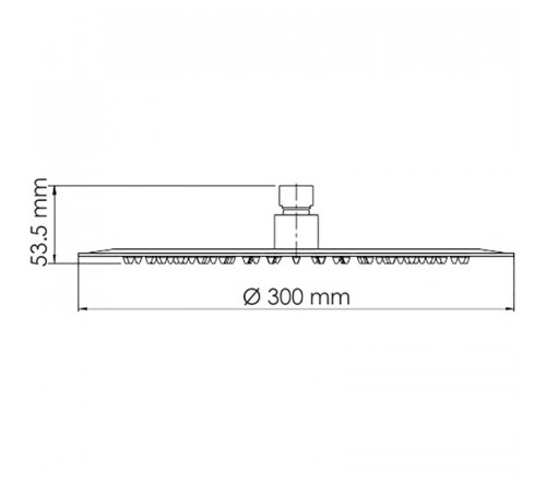 Верхний душ WasserKRAFT A116 Нержавеющая сталь