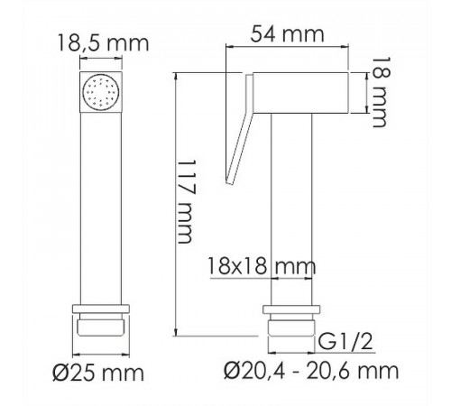 Гигиенический душ WasserKRAFT A216 Золото