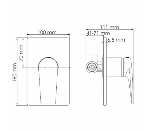 Душевая система WasserKRAFT А66181 Черный глянец