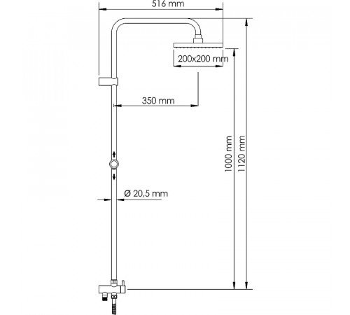 Душевая система WasserKRAFT A041 Темная бронза