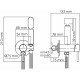 Гигиенический душ со смесителем WasserKRAFT A70638 Черный матовый