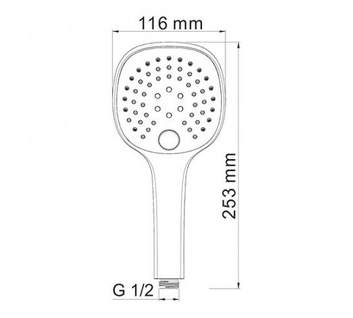 Ручной душ WasserKRAFT A050 Светлая бронза