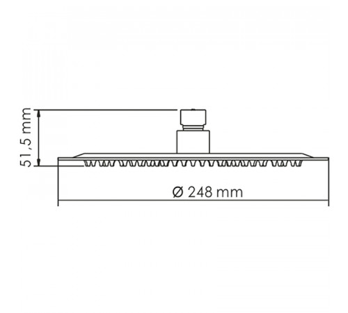 Верхний душ WasserKRAFT A121 Нержавеющая сталь