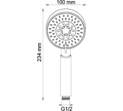 Ручной душ WasserKRAFT A036 Хром