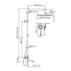 Душевая система WasserKRAFT A188.254.155.WM Thermo с термостатом Белая матовая