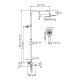 Душевая система WasserKRAFT A199.118.065.087.CH Thermo с термостатом Хром