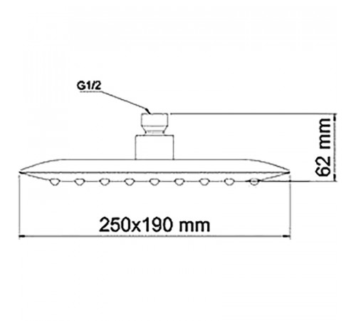 Верхний душ WasserKRAFT A031 Хром