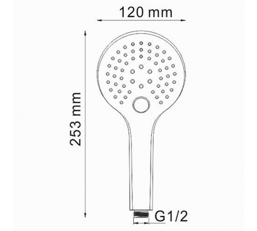 Ручной душ WasserKRAFT A061 Хром