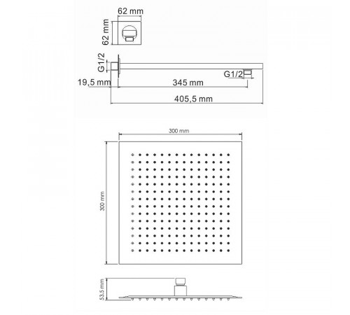 Душевая система WasserKRAFT A172071 Черная матовая