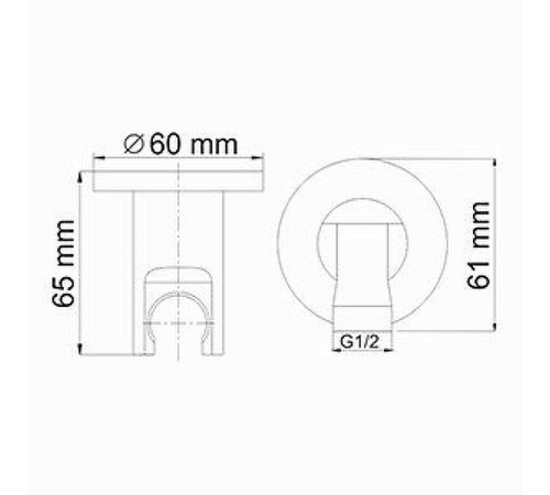 Гигиенический душ со смесителем WasserKRAFT A11056 Хром