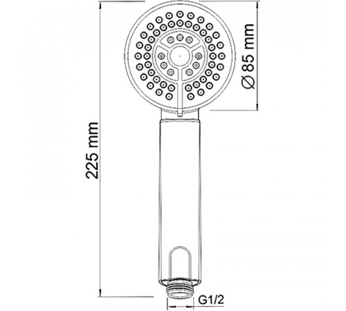 Ручной душ WasserKRAFT A035 Хром