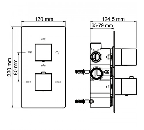 Душевая система WasserKRAFT Alme A171519 Thermo с термостатом Хром