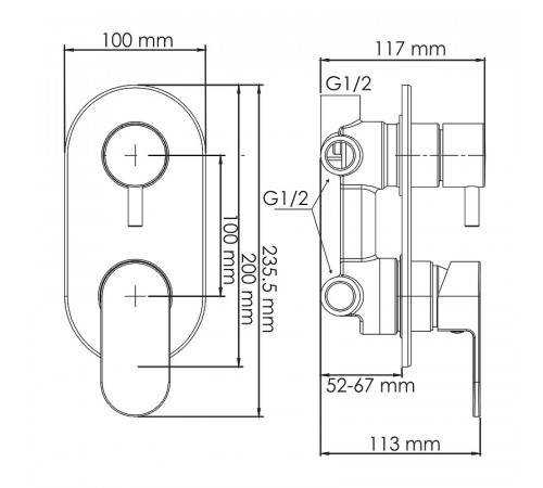 Душевая система WasserKRAFT Dinkel A175819 Хром