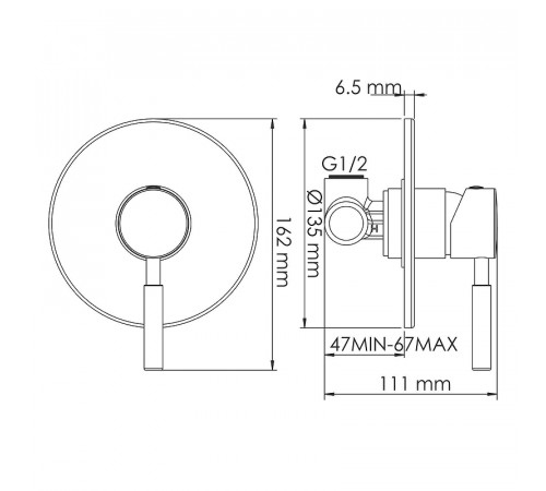 Гигиенический душ со смесителем WasserKRAFT Main A04157 Хром