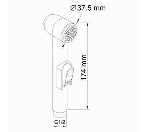 Гигиенический душ со смесителем WasserKRAFT Main A14156 Хром