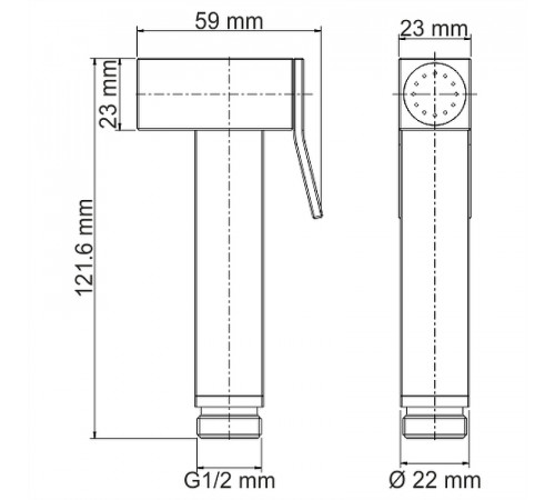 Гигиенический душ со смесителем WasserKRAFT Exter A01652 Бронза