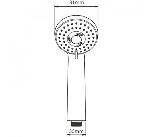 Ручной душ WasserKRAFT Wern A120 Хром матовый