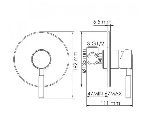 Гигиенический душ со смесителем WasserKRAFT Wern A04200 Хром