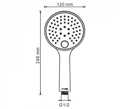 Ручной душ WasserKRAFT Sauer A207 Золото