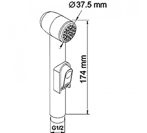 Гигиенический душ со смесителем WasserKRAFT Aller A010656WHITE Хром