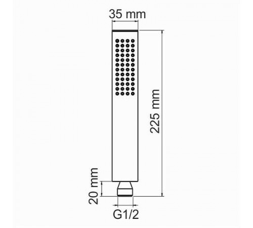 Ручной душ WasserKRAFT Glan A209 Черный глянцевый