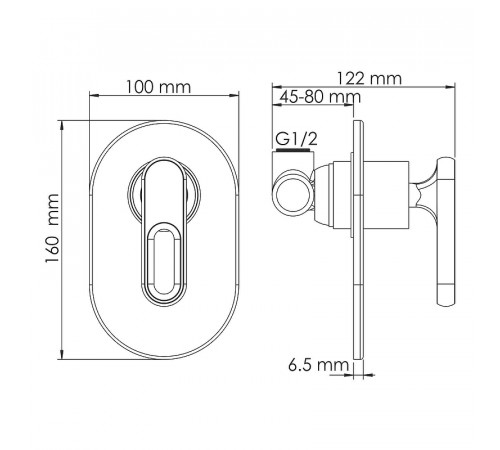 Гигиенический душ со смесителем WasserKRAFT Kammel A111857 Хром