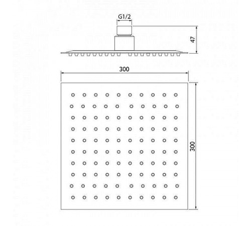 Верхний душ WeltWasser WW HS 30S 10000000941 Хром