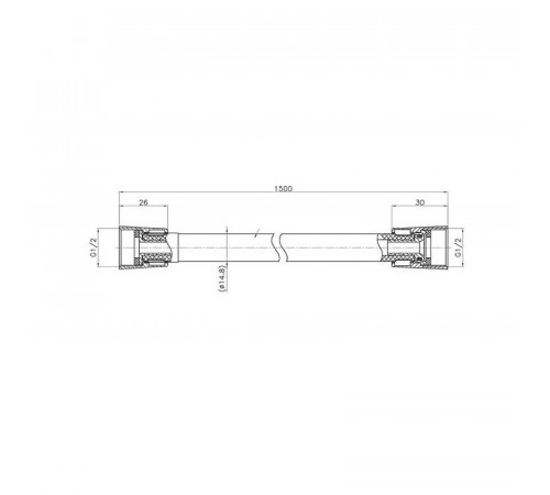 Душевой шланг Bravat P72120BW-ENG Черный матовый