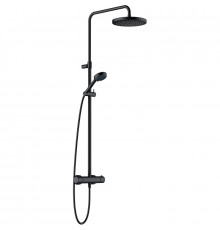 Душевая система Kludi Logo Dual Shower System 6808239-00 с термостатом Черная матовая