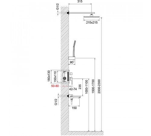 Душевая система Timo Selene SX-3069/17SM Золото матовое