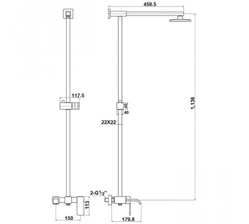 Душевая система Timo Selene SX-1013 Хром