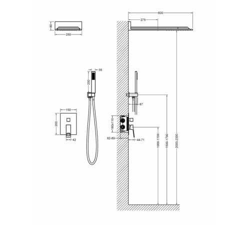 Душевая система Timo Briana SX-7139/03SM Черный